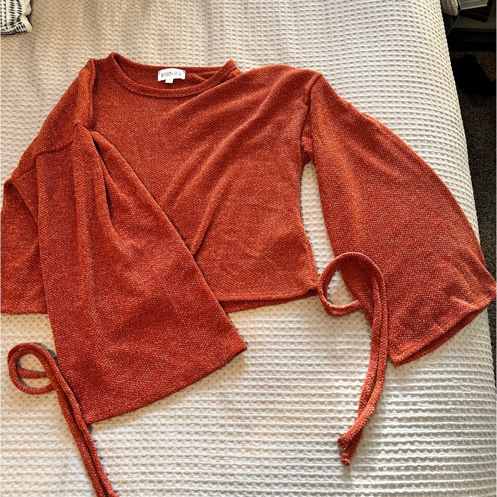 Bell Sleeve Crop Top